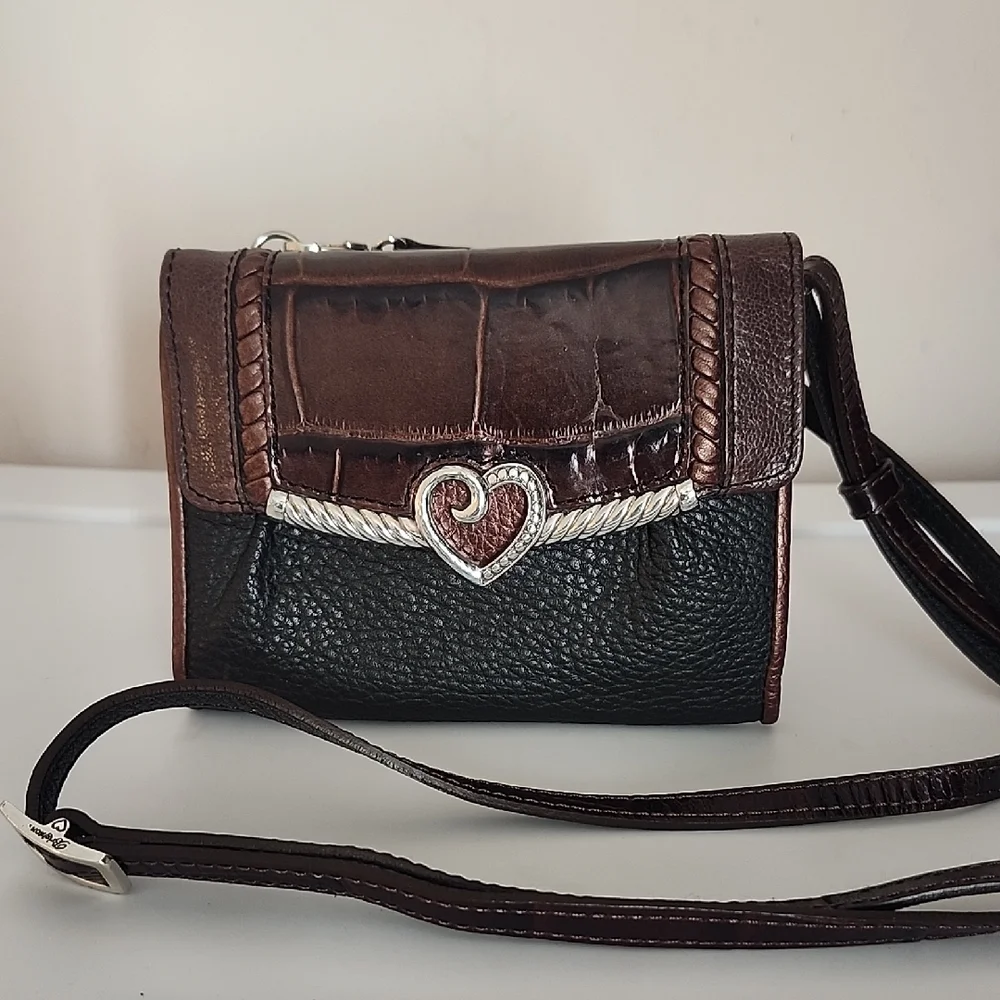 Brighton Leather Crossbody Wallet